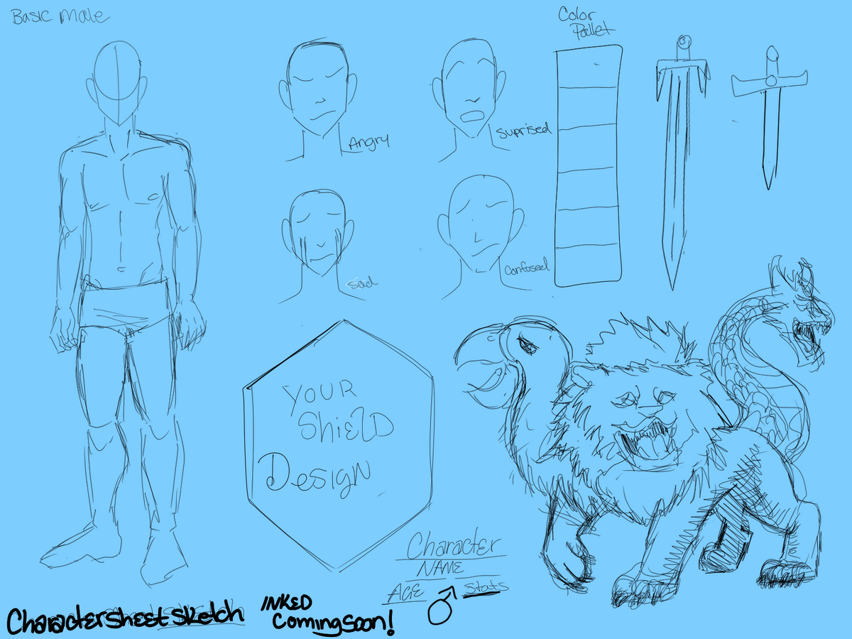 Character Sheet Commission (per sheet)