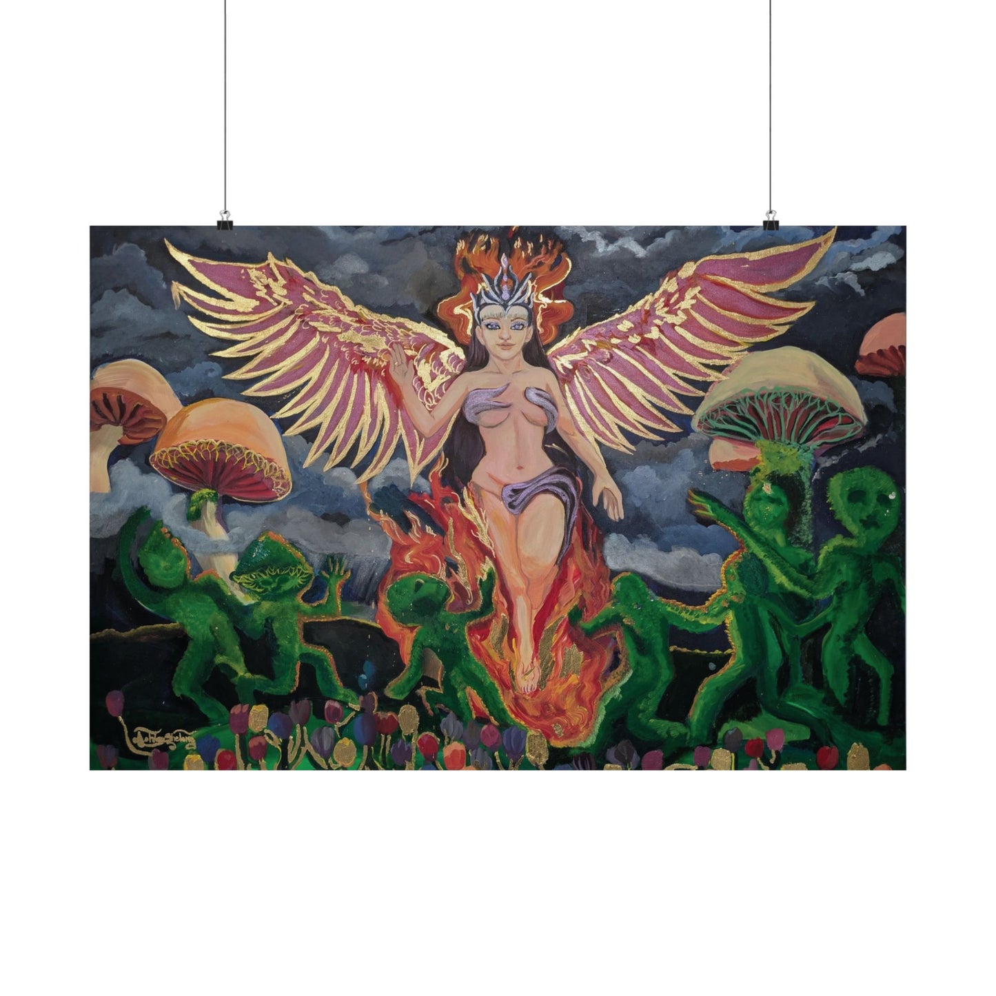 Satin Poster —  "She is the Phoenix"